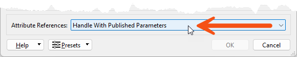 Setting the Attribute References parameter